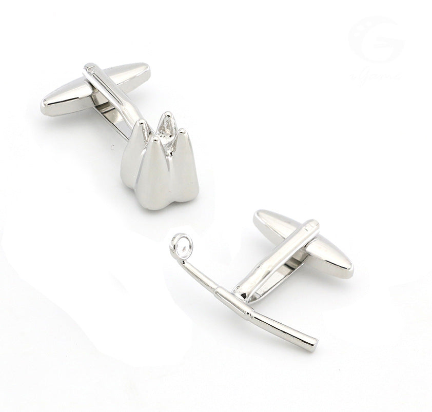 Dentist's Tools Dental Mirror Cufflinks Fun Wedding Cufflinks