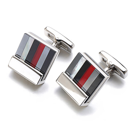 Stained Glass Square Cufflinks Business Shirt French Cufflinks