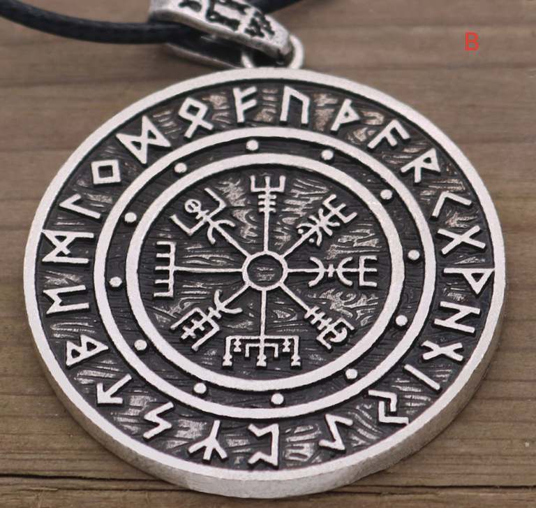 Nordic Symbol Viking Rune Ring Amulet Pendant necklace