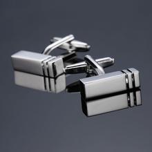 Fashionable Men's French Cufflinks Laser Metal