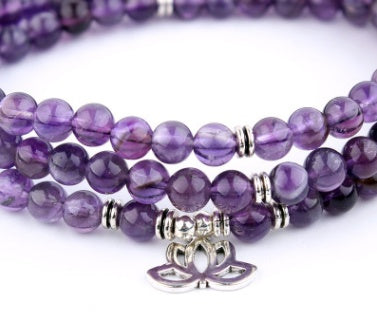 Natural Stone Bead Mala Bracelet