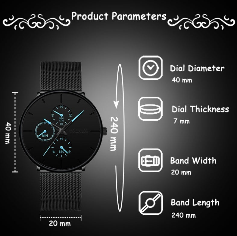 Men's Fashion Business Casual Ultra-Thin Quartz Watch