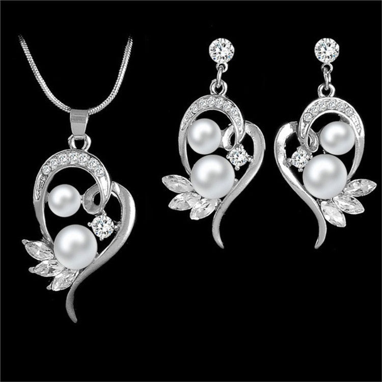 Europe And The United States Sell Hot Money Network Pearl Necklace Set Bridal Jewelry Set Wholesale 9093