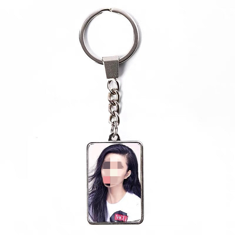 Couple Keychain DIY Photo Pendant For Men And Women