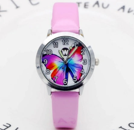 Cute Butterfly Dial Waterproof Quartz Watch for Kids