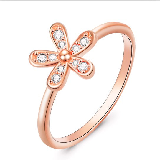 Fast sell Amazon 925 Silver Flower Ring