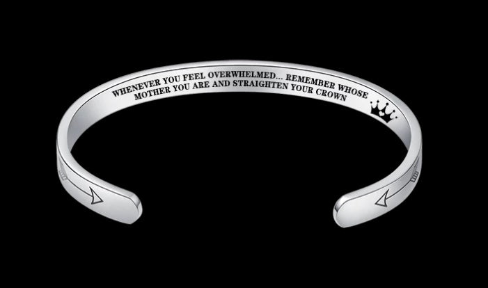 Inspirational Stainless Steel Cuff Bracelet