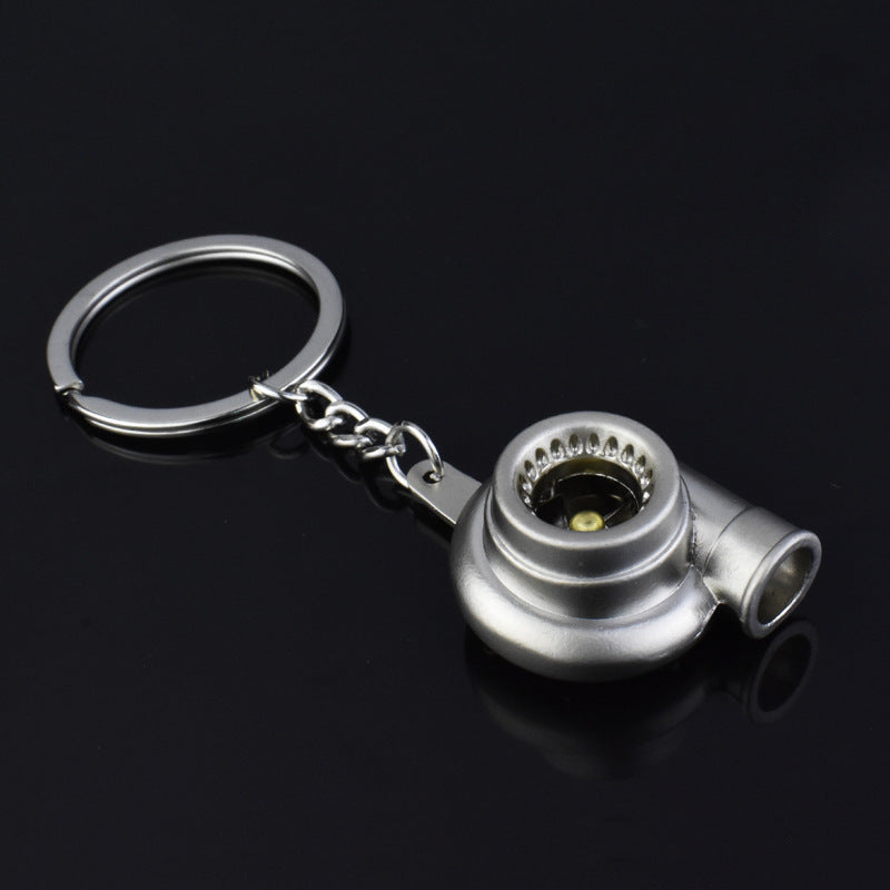 Creative Car Modification Turbocharger Engine Metal Keychain