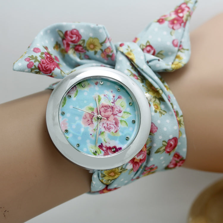 Fabric watch fashion ladies watch high quality fabric watch