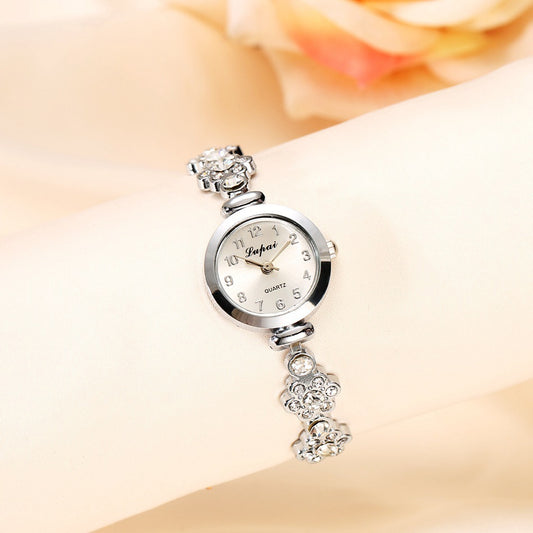 Ladies flower bracelet watch