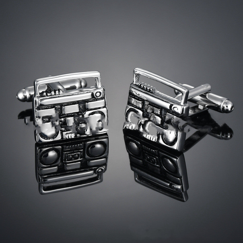 French Music Radio Cufflinks Shirt Accessories