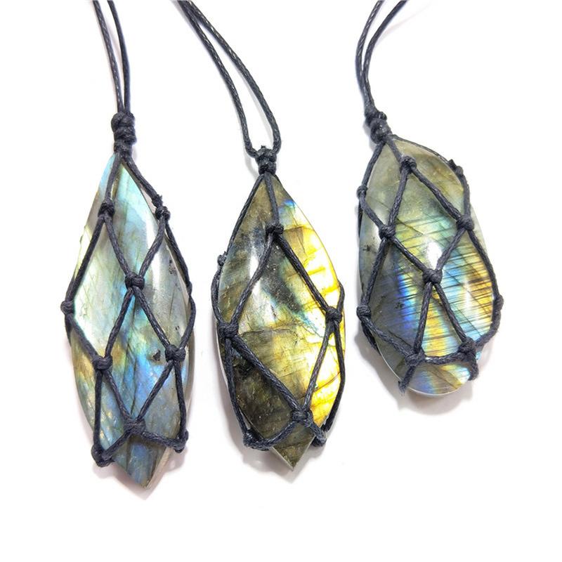 Natural Labradorite Pendant Necklace