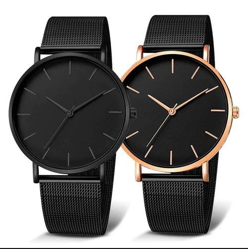 Mesh belt men's watch