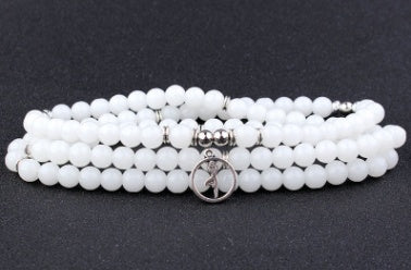 Natural Stone Bead Mala Bracelet