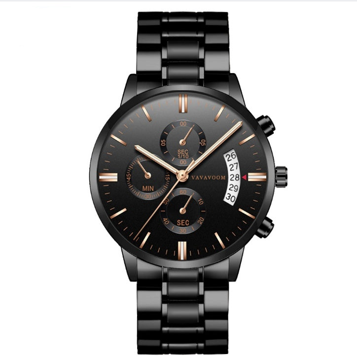 Men's Stainless Steel Business & Leisure Quartz Watch