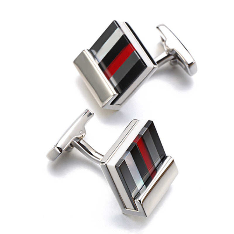 Stained Glass Square Cufflinks Business Shirt French Cufflinks