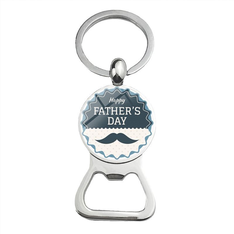 Cute Super Papa Dad Beer Bottle Opener Keychain