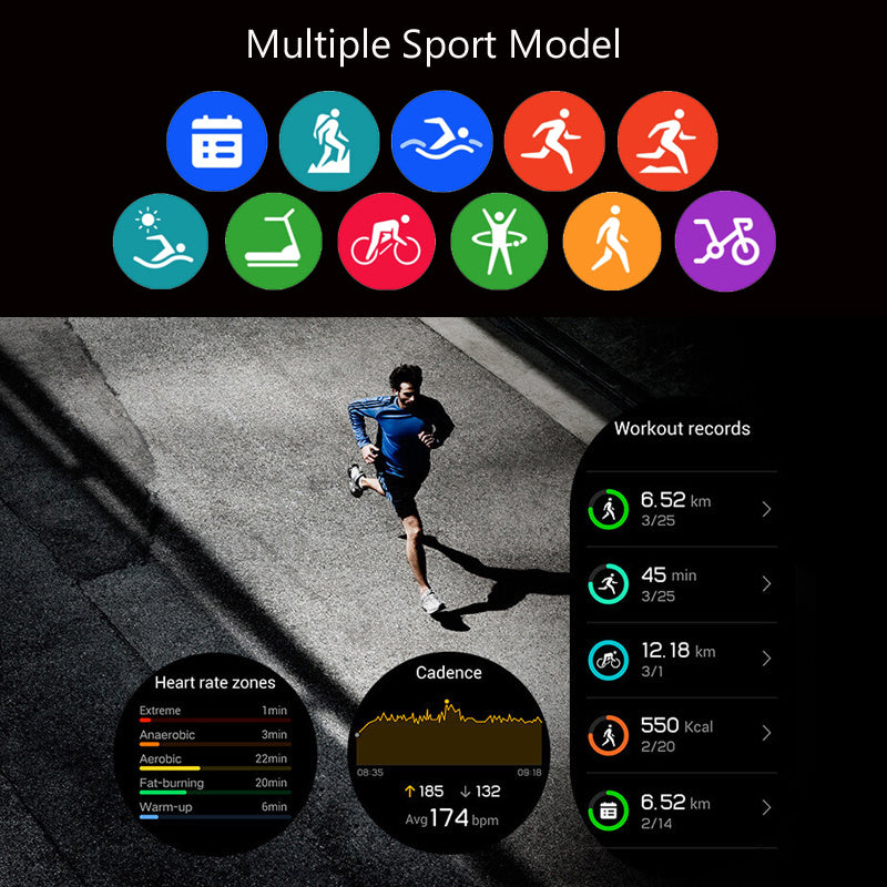 Sports waterproof smart watch