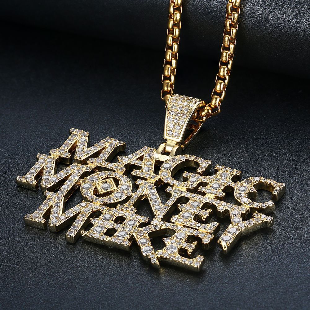 Personalized Name Men Hip Hop Iced Out Charms For Necklace Pendants With Gold Silver