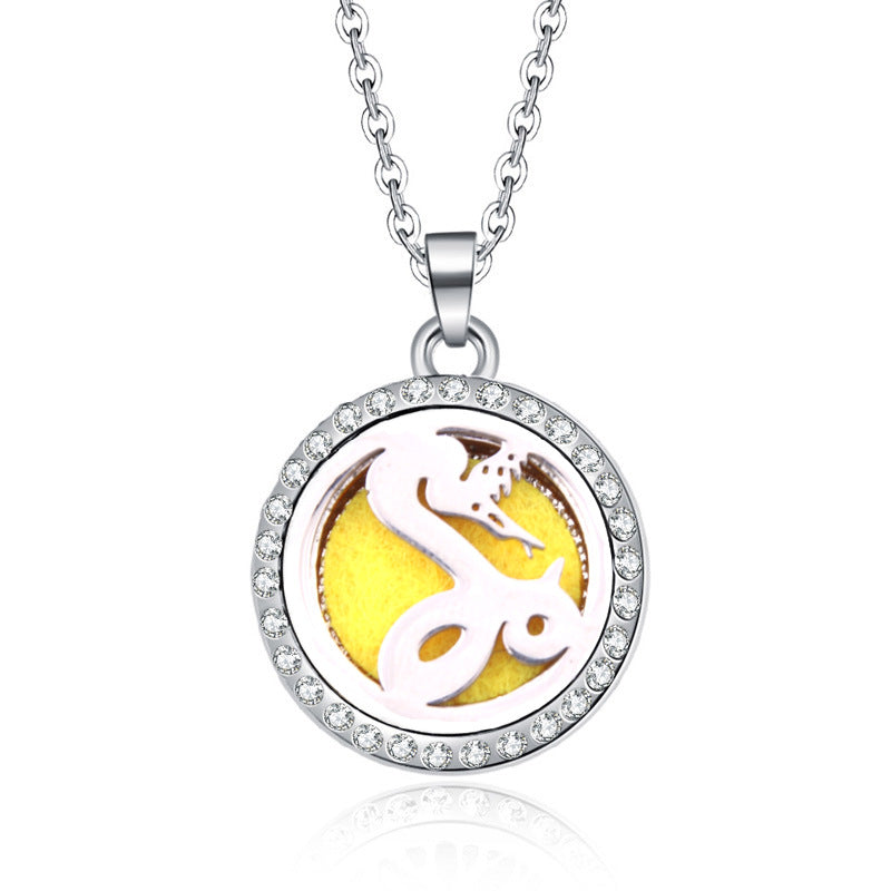 Women's Aromatherapy Oil Round Necklace