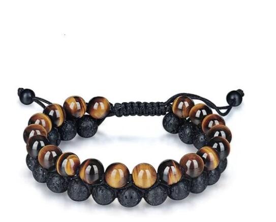 Tiger's Eye & Lava Stone Bracelet