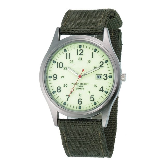 Canvas strap men's watch