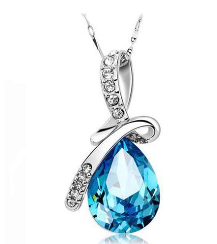 Jewelry Set Crystal Pendant Necklace Earring