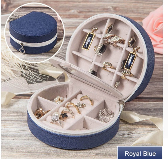 Portable Zippered Cosmetic and Jewelry Storage Box