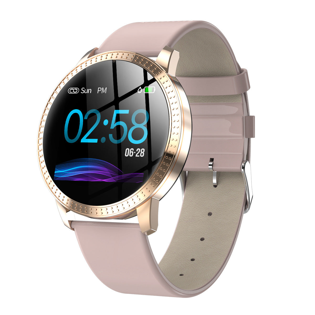 CF18 color screen smart bracelet heart rate blood pressure monitoring sports step round screen health smart bracelet
