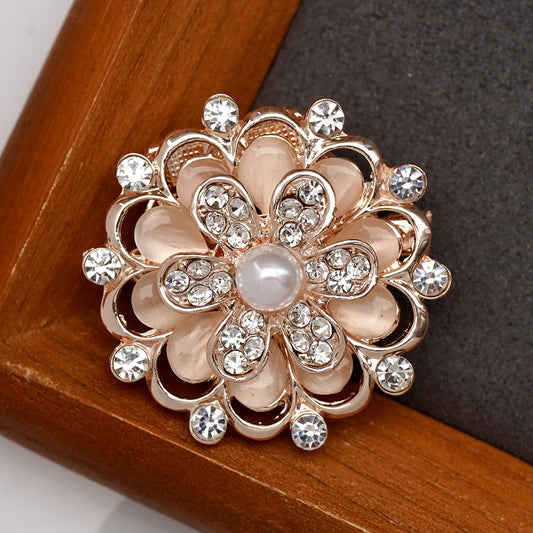 Multifunctional Three-dimensional Flower Scarf Buckle Brooch