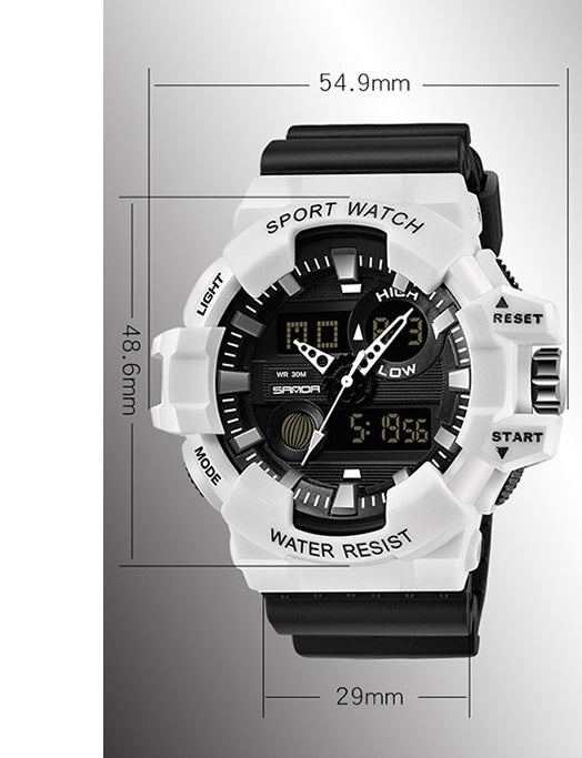 Fashion sports waterproof men's electronic watch