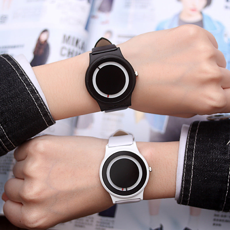 Pointerless couple electronic watch