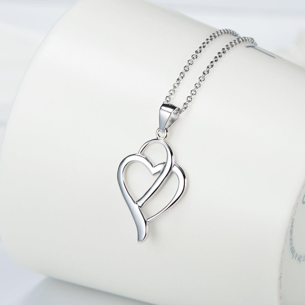 Heart ShapePendant 925 Silver Necklace