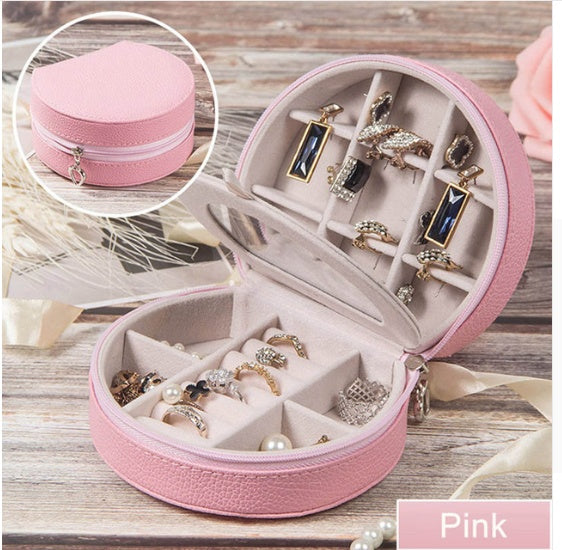 Portable Zippered Cosmetic and Jewelry Storage Box