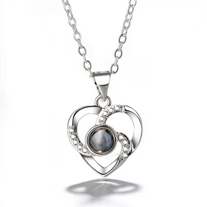 Romantic Photo Projection Heart Necklace
