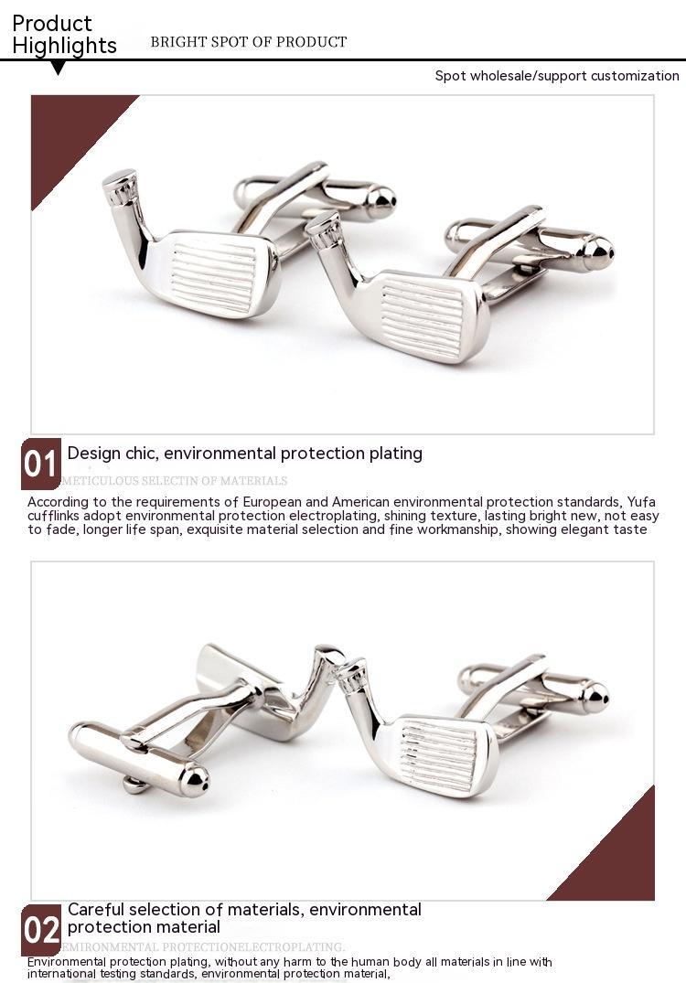 Golf Clubs Cufflinks