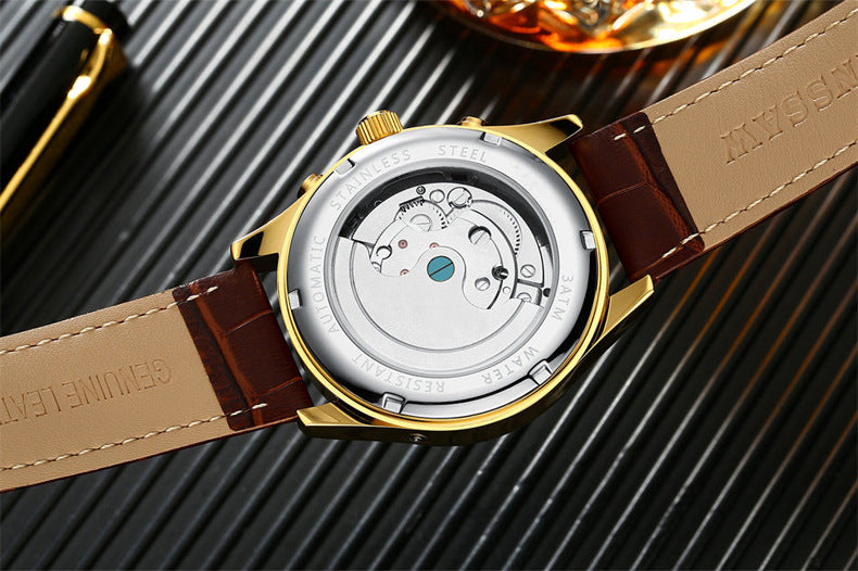 Genuine KINYUED Automatic Hollow Tourbillon Mechanical Watch Fashion Men's Spot