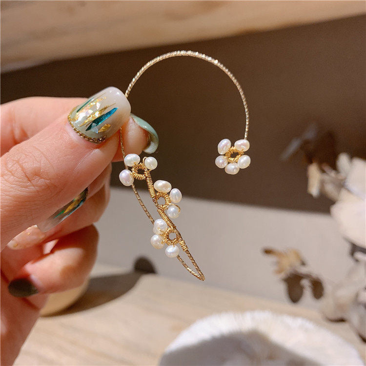 Beaded Winding Earrings Without Pierced Earrings