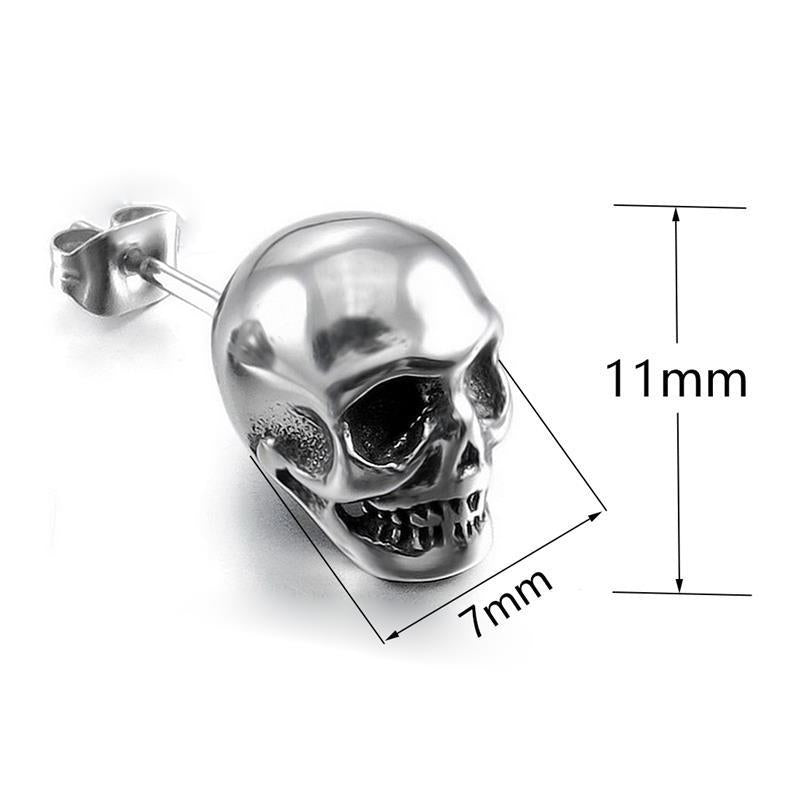 Punk Rock Skull Mens Earrings For Women Small Stud Earings Jewelry Dropshipping Gift