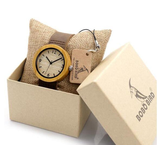 BOBO BIRD LADIES BAMBOO HANDMADE WOODEN WATCH