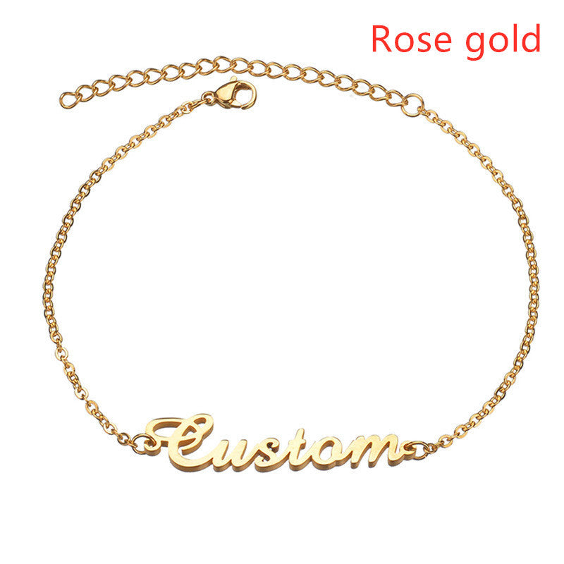 Personalized Titanium Steel Name Bracelet