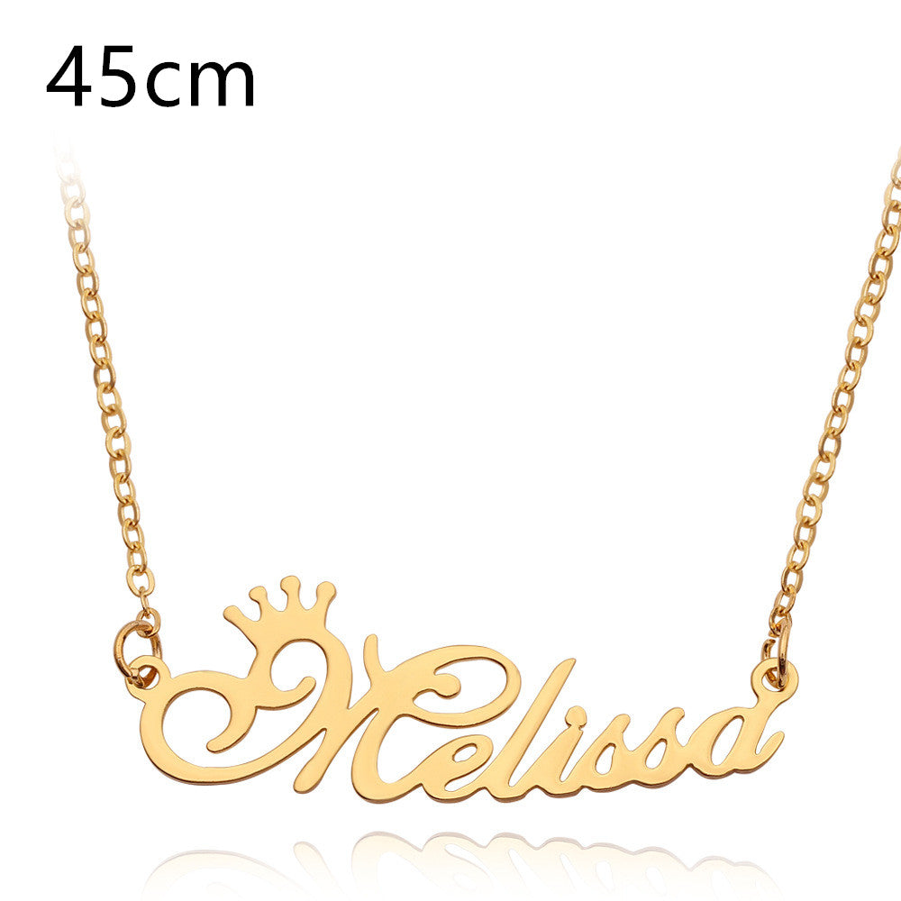 Necklace Alloy Pendant Font Fascinating Pendant Custom Name Necklace Personalized Necklace