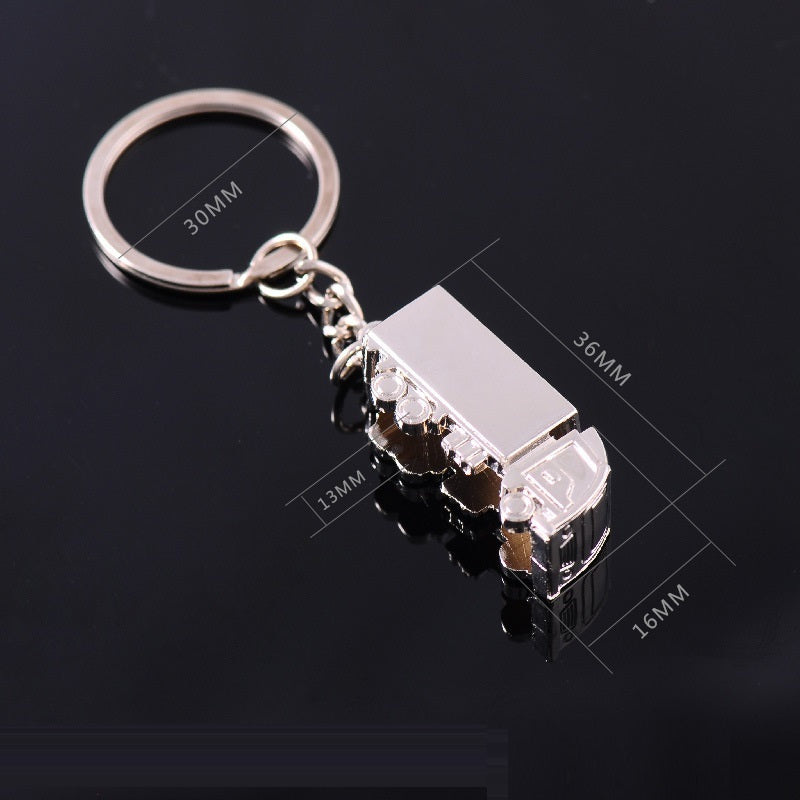 Creative Three-dimensional Truck Model Metal Keychains Car Advertising Pendant Accessories