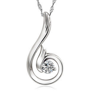 Fire Phoenix Zircon Pendant Necklace