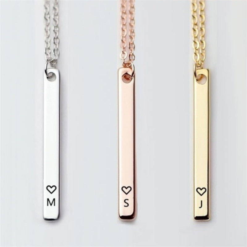 Letter pendant necklace