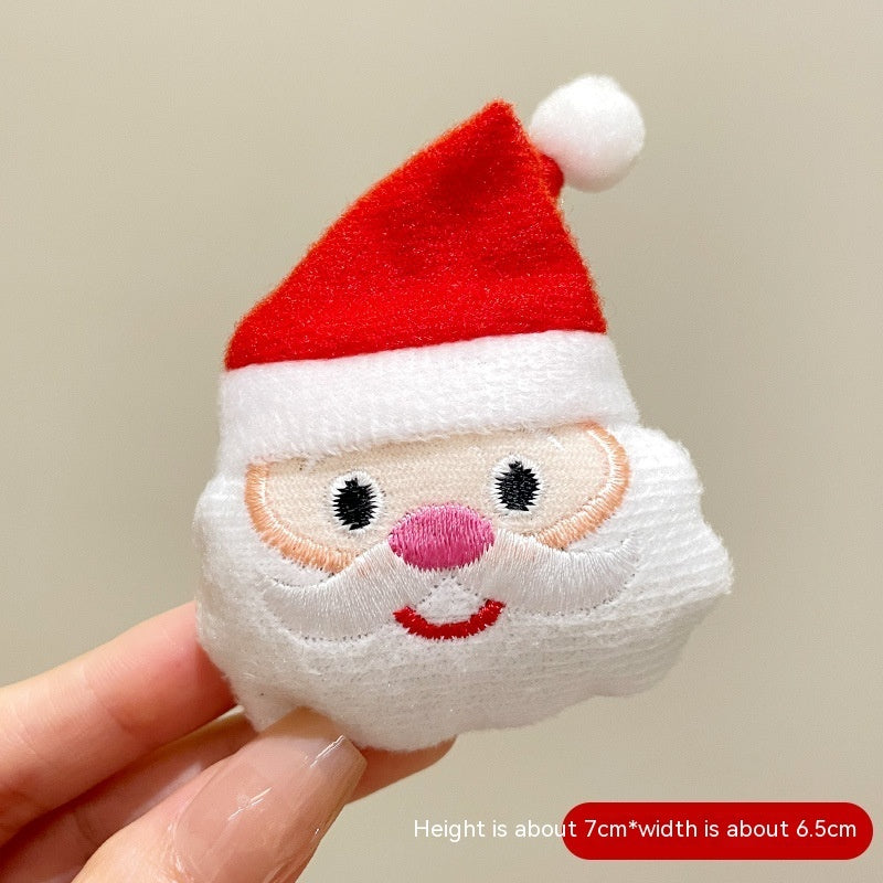 Cartoon Cute Santa Claus Brooch Christmas Festival Accessories