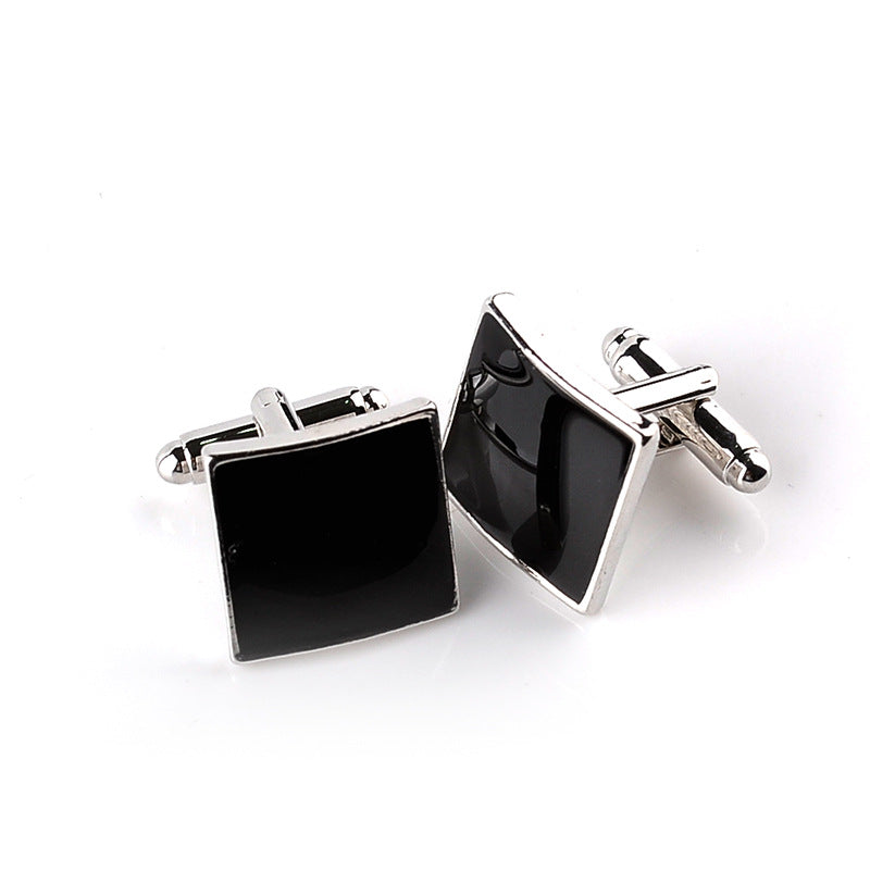 Fashion Square Oil Dripping Cufflinks Personalized Men's Shirt Cufflinks