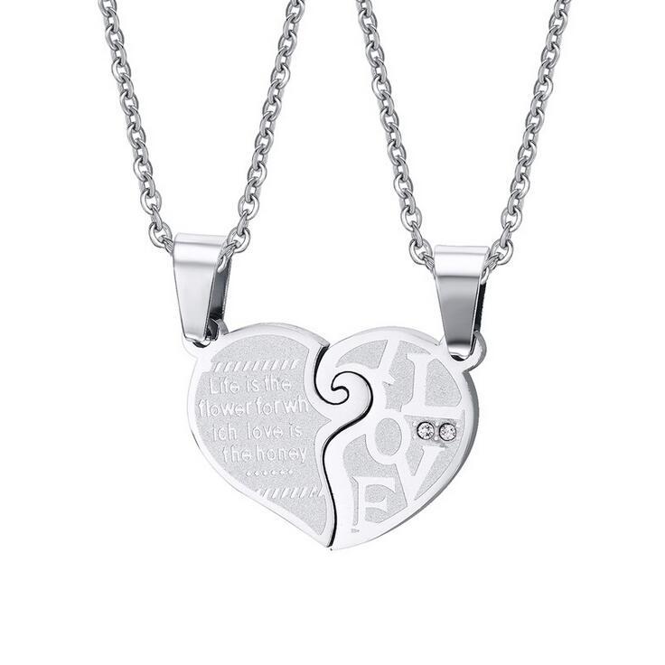 Love pendant couple necklace