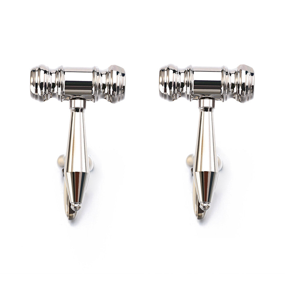 Men's Shirt Cufflinks Stainless Steel Cufflinks Hammer Cufflinks Metal Cufflinks French Cufflinks