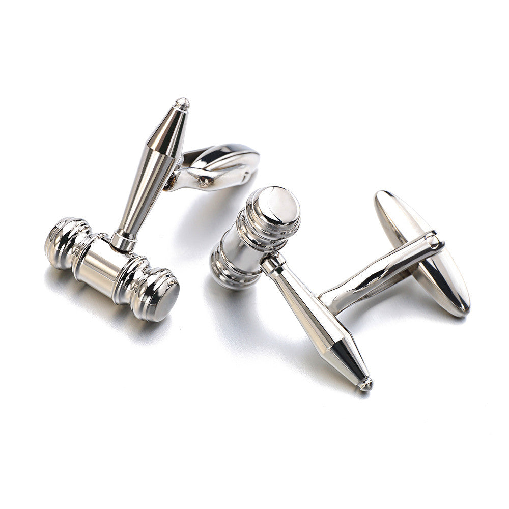 Men's Shirt Cufflinks Stainless Steel Cufflinks Hammer Cufflinks Metal Cufflinks French Cufflinks